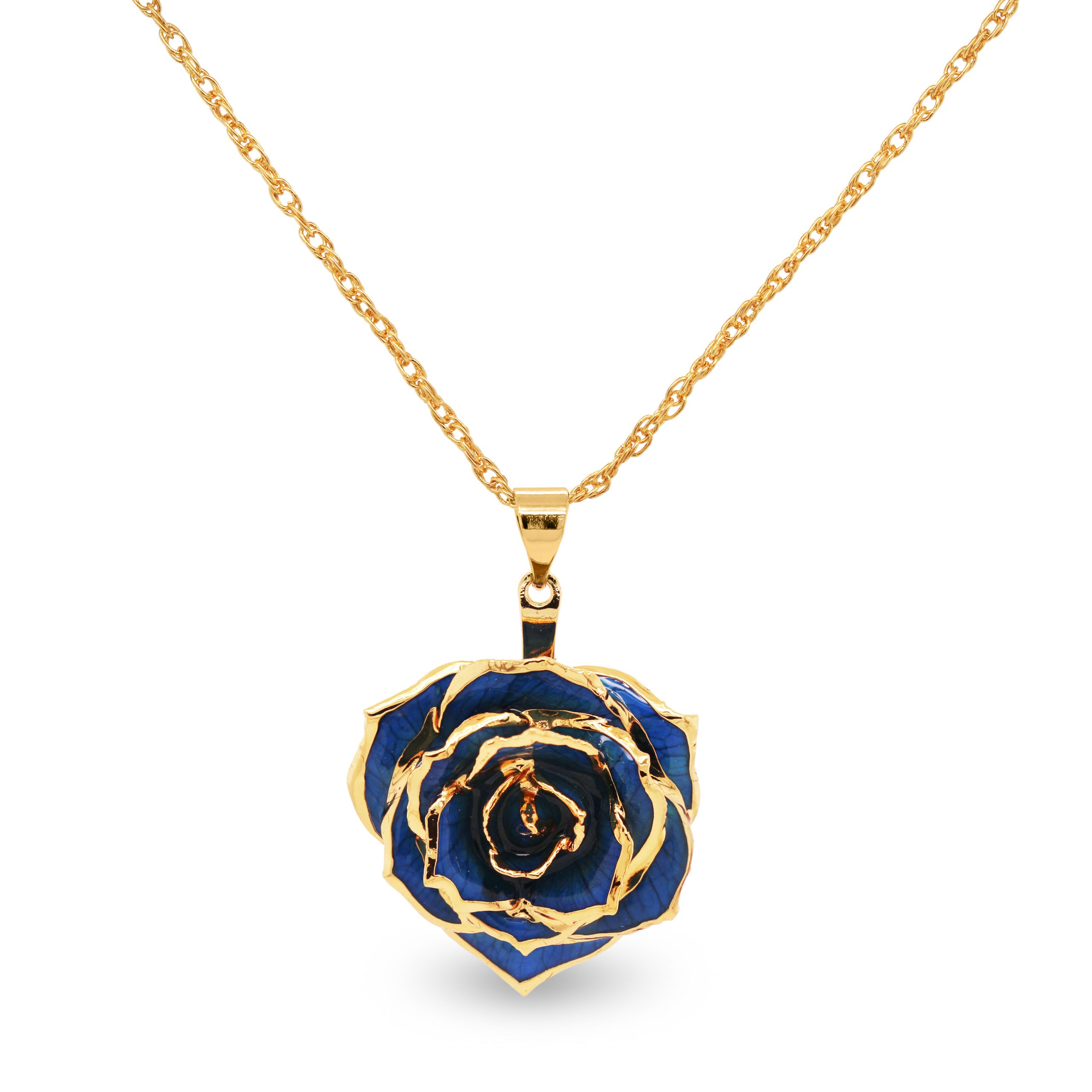 Elisa Gold Pendant Necklace in London Blue Glass | Kendra Scott
