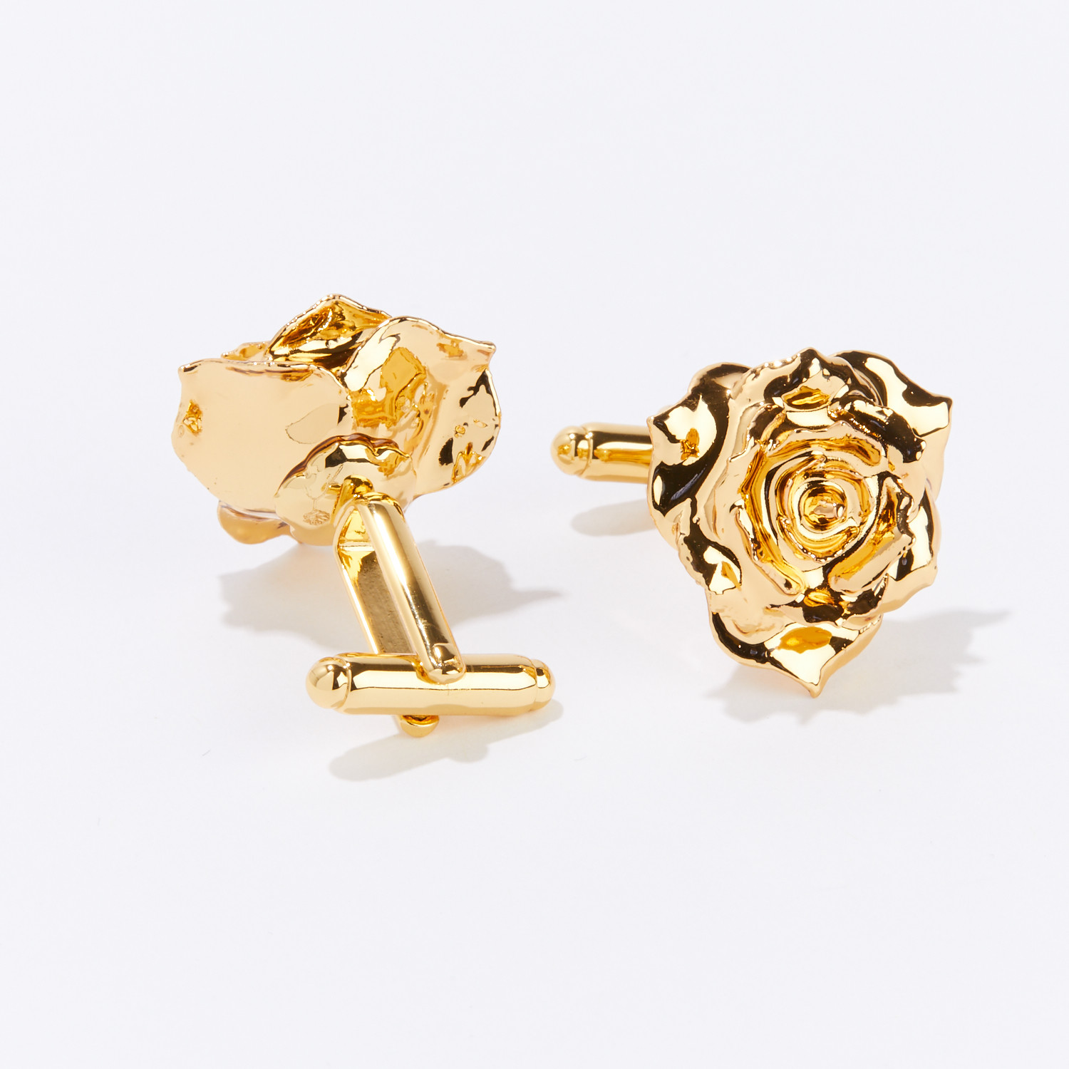 Beautiful One-of-a-kind Real Rose Cufflinks Eternal Rose Real Rose Dipped  in 24K Gold Burgundy Bliss Eternal Cufflinks 